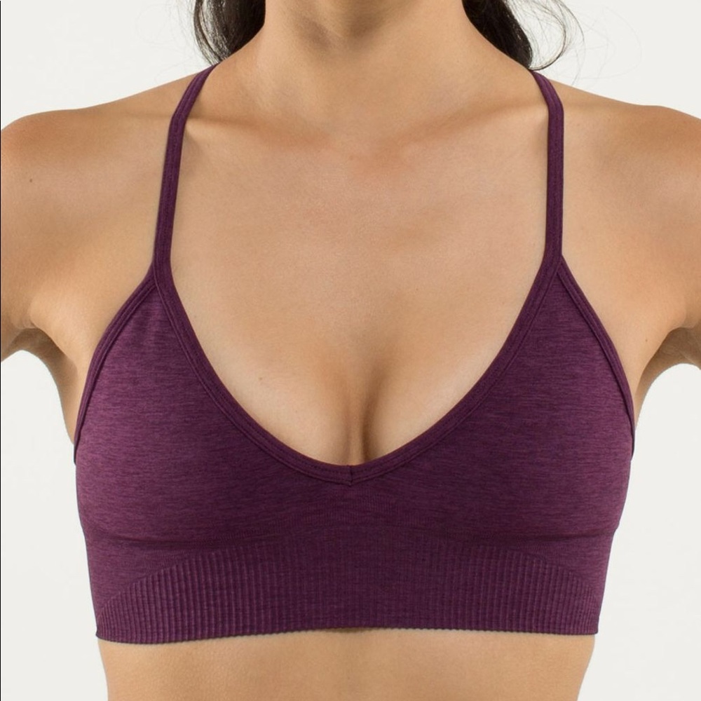 Lululemon Ebb to Street Bra Heath. Plum size 6